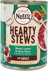 Nutro - Hearty Stews Adult Canned Dog Food Meaty Lamb & Rice Stew - 12.5 oz.