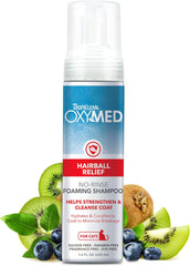 TropiClean Oxymed Waterless Cat Shampoo and Conditioner | A No-Rinse Cat Wash for Hairball Relief |
