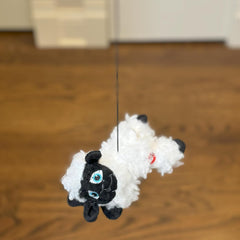 SPOT A-Door-Able Baa Baa Sheep Cat Toy - Hanging Lamb with Catnip/Silverine Blend, Soft Fleece, Attaches to Any Door Frame, Engages Cats' Natural Hunting Instincts for Hours of Play