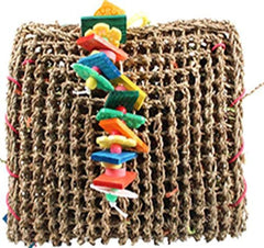 A&E CAGE COMPANY 001407 Happy Beaks Vine Mat Forage Pouch Bird Toy Multi, Medium