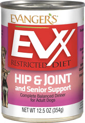 Evanger's EVX Restricted Diet: Hip and Joint and Senior Support Canned Dog Food - 12, 12.5 oz Cans