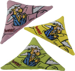 Speciality Pack Containing 3 Yeowww! 100% Organic Catnip Pillows (Contains a Pink, Yellow and Green Pillow)