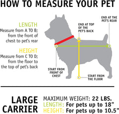Sherpa Element Travel Pet Carrier, Airline Approved, Padded & Washable, Includes Mesh Windows & Spring Frame, Black and Tan, Large