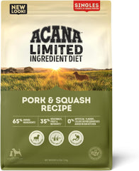ACANA Singles Limited Ingredient Dry Dog Food, Grain Free, High Protein, Pork & Squash Recipe