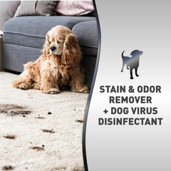 Nature's Miracle Advanced Platinum Stain and Odor Remover and Virus Disinfectant, 32 Ounces, Disinfects and Cleans