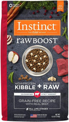Instinct Raw Boost, Natural Dry Dog Food with Freeze Dried Pieces, High Protein, Grain Free Recipe - Real Beef