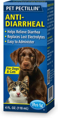 PetAg Pet Pectillin Anti-Diarrheal - 4 oz - Helps Relieve Diarrhea or Loose Stool in Dogs and Cats - Replaces Lost Electrolytes - Easy to Administer