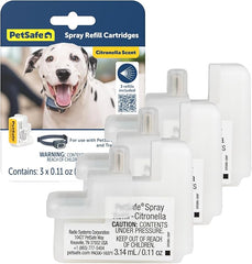 PetSafe Spray Refill - Citronella - No-Mess Replacement Cartridges Spray Dog Bark Collar Remote Training Collar - Refill Cartridge Only - 3-Pack - PAC00-16371