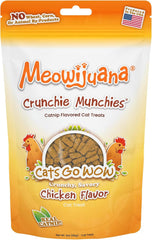SMARTERPAW Meowijuana | Crunchie Munchie Catnip Treats | Made with Organic Catnip | Produced in The USA | Feline and Cat Lover Approved