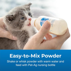 Pet-Ag KMR Kitten Milk Replacer Powder - Powdered Kitten Formula with Prebiotics, Probiotics & Vitamins for Kittens Newborn to Six Weeks Old - Easy to Digest