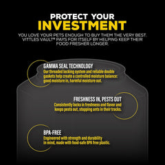 Gamma2 Vittles Vault Stackable Dog Food Storage Container with Sealing Lid