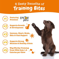 Zesty Paws Training Treats for Dogs - Training Treats for Puppies - Hip, Joint & Muscle Health - Immune, Brain, Heart, Skin & Coat Support - with Fish Oil Omega 3 Fatty Acids - Bacon Flavor – 8oz