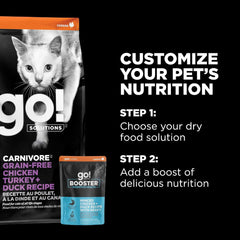 Go! Solutions Booster Digestive Health, Grain-Free Wet Cat Food Topper , 2.5 oz Pouch