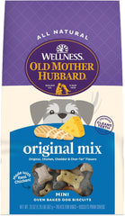 Old Mother Hubbard Wellness Original Mix Dog Biscuits, Natural, Training Treats, Four Flavors, Mini Size, (20 Ounce Bag)