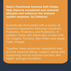 Nulo Functional Immune Dog Supplement and Multi-Vitamin, Made with Turmeric, Prebiotic and probiotics to Help Support Overall Healthy Immune System, 90 Soft Chews