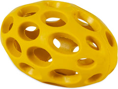 JW Pet Hol-ee Football Dog Toy Puzzle Ball, Natural Rubber