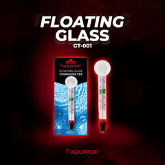 Aquatop® Floating Glass Thermometer w/Suction Cup Mount