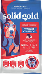 Solid Gold Healthy Weight Management Dry Dog Food for Adult & Senior Dogs - With Pollock, Whole Grain & Probiotics for Gut Health & Digestion Support - Dry Dog Food for Weight Management Support 24-lb