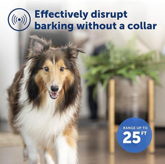 PetSafe Indoor Ultrasonic Dog Bark Control - No Collar Needed - Up to 25 ft Range - Anti-Bark Pet Training System - Automatic with Manual Trainer Button