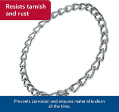 Titan - Coastal Pet Titan Chain Training Dog Collar - Durable Metal Choke Collar for Dog Training - Argon-Welded, Chrome Chain