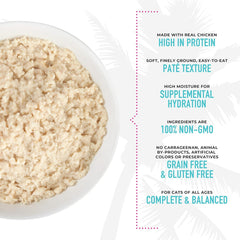 Tiki Cat Luau Pâté, Succulent Chicken Recipe in Broth, Grain-Free Balanced Nutrition Wet Canned Cat Food, for All Life Stages