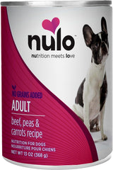 Nulo Freestyle Grain-Free Beef, Peas & Carrots Recipe Adult Wet Canned Dog Food 13 Ounce, 12 Cans