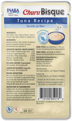 INABA Churu Bisque for Cats, Creamy Lickable Purée Side Dish with Vitamin E, 1.4 Ounces per Pouch, 12 Pouches, Tuna Recipe