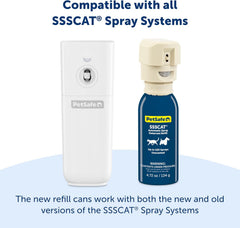 PetSafe SSSCAT Automatic Spray Pet Deterrent - Contactless Behavior Correction - Motion Sensor Air Burst - Odorless - Non-Staining - Versatile Placement Spray - Refill Can