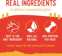 Beg & Barker Beef Liver Jerky for Dogs - Dog Training Treats - Natural Dog Treats Made in The USA - Grain Free, Diabetic-Friendly, High Protein, Sugar-Free