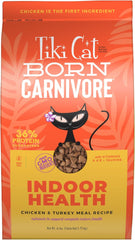 Tiki Cat Born Carnivore Indoor Health High Protein, Chicken & Turkey Meal, Grain-Free Baked Kibble to Maximize Nutrients, Dry Cat Food
