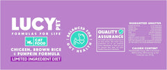 Lucy Pet Products Chicken, Brown Rice & Pumpkin, LID Cat Food