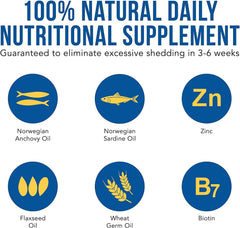 Shed-X Liquid Dog Supplement – 100% Natural – Helps Control Excessive Dog Shedding with Fish Oil for Dogs Supplement of Essential Fatty Acids, Vitamins, and Minerals