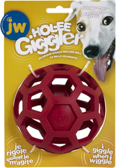 JW Pet Hol-ee Giggler Dog Toy Puzzle Ball, Natural Rubber