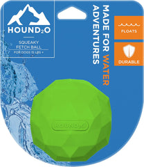 Playology Hound2O Outdoor Dog Toys | Squeaky Fetch Ball Dog Toy, Bright Green Color | Durable Floating Water-Resistent Toy | Made from Non-Toxic Materials