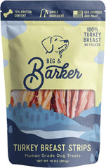 Beg & Barker Turkey Jerky Strips for Dogs - Dog Training Treats - Natural Dog Treats Made in The USA - Grain Free, Diabetic-Friendly, High Protein, Sugar-Free