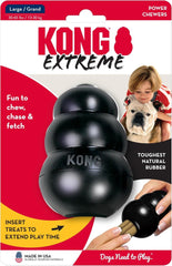 KONG Extreme Dog Toy - Fetch & Chew Toy - Treat-Filling Capabilities & Erratic Bounce for Extended Play Time Most Durable Natural Rubber Material - for Power Chewers