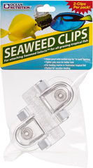 Ocean Nutrition Fish Feeder Seaweed Clips for Saltwater Fish - Aquarium Suction Cups, Holds Food Intact, Prolongs Feeding Process, Pack of 2 for Tangs, Rabbitfish, Marine Angelfish, Wrasses, Damsels