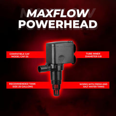 Aquatop MaxFlow Submersible Aquarium Power Head – High-Performance Water Pump – Quiet & Efficient – Ideal for Freshwater & Saltwater Aquariums