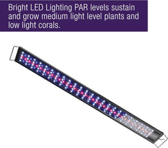 Coralife Aquarium Fish Tank Marine Salt Water or Fresh Water Seascape LED Adjustable Light with Remote Control, 48"-54"