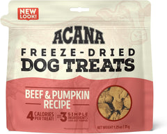 ACANA Singles Freeze Dried Dog Treats, Limited Ingredient Grain Free Beef & Pumpkin Recipe