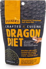 Fluker's Crafted Cuisine Diet, Juvenile Bearded Dragon and Omnivorous Reptile Food, Made with Crickets, Mealworms, Real Fruits & Veggies 6.75 oz