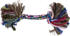 Two Knot Rope Bone Dog Toy in multicolors