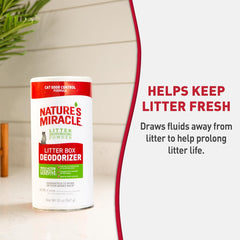 Nature's Miracle Litter Box Deodorizer, 20 Ounces, Litter Deodorizing Powder, Cat Odor Control Formula