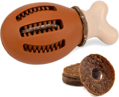 PetSafe Busy Buddy Chompin' Chicken Dog Toys – Treat Ring Holding Chew Toy – BPA Free Rubber – Chicken Scented – Interactive Pet Puzzle for Boredom or Separation Anxiety – Medium to Large Dogs