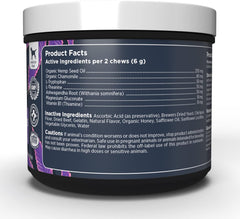 Nulo Functional Calming Dog Supplement, Made with Organic Hemp Seed and Ashwagandha Root, Helps Reduce Dog Stress and Promotes Balanced Behavior, 90 Soft Chews