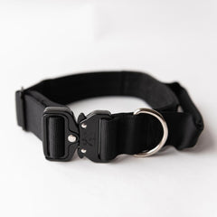 Operation Good Boy Tactical Collar (Black) - Durable & Strong - Includes Quick Release Buckle and Military Grade Handle - Veteran Owned and Operated
