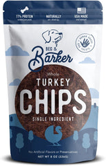 Beg & Barker Turkey Chips for Dogs - Single Ingredient Dog Treats Made for Large & Small Dogs Protein Human Grade Dog Treats Made from Real Meat Turkey, Made in USA