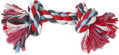 Two Knot Rope Bone Dog Toy in multicolors