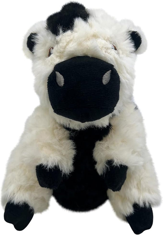 KONG Comfort Tykes Soft Plush Fluffy Dog Toy for Small and Medium Breeds (Cow)