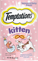 Temptations Salmon and Dairy Flavor Crunchy and Soft Kitten Treats